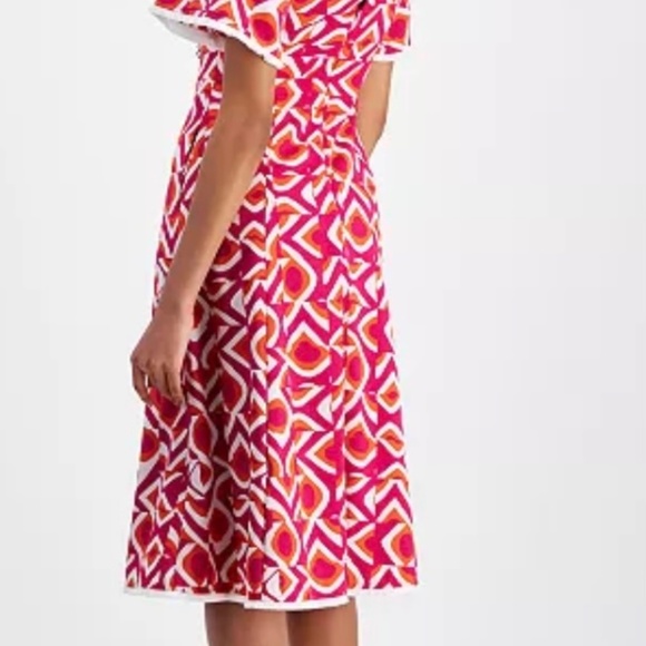 Tahari Petite Printed Midi Dress NWT 8P - Picture 3 of 3